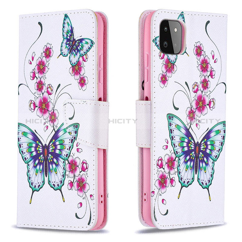 Custodia Portafoglio In Pelle Fantasia Modello Cover con Supporto B03F per Samsung Galaxy A22s 5G