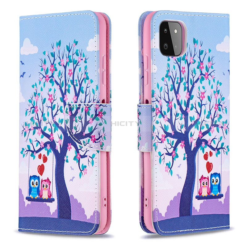 Custodia Portafoglio In Pelle Fantasia Modello Cover con Supporto B03F per Samsung Galaxy A22s 5G