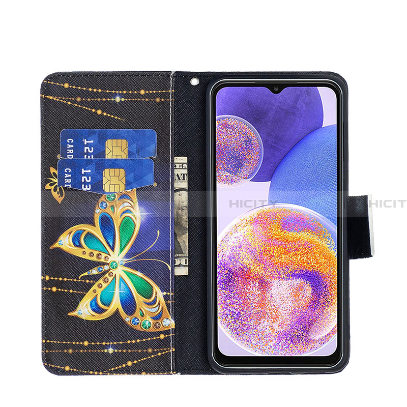 Custodia Portafoglio In Pelle Fantasia Modello Cover con Supporto B03F per Samsung Galaxy A23 4G