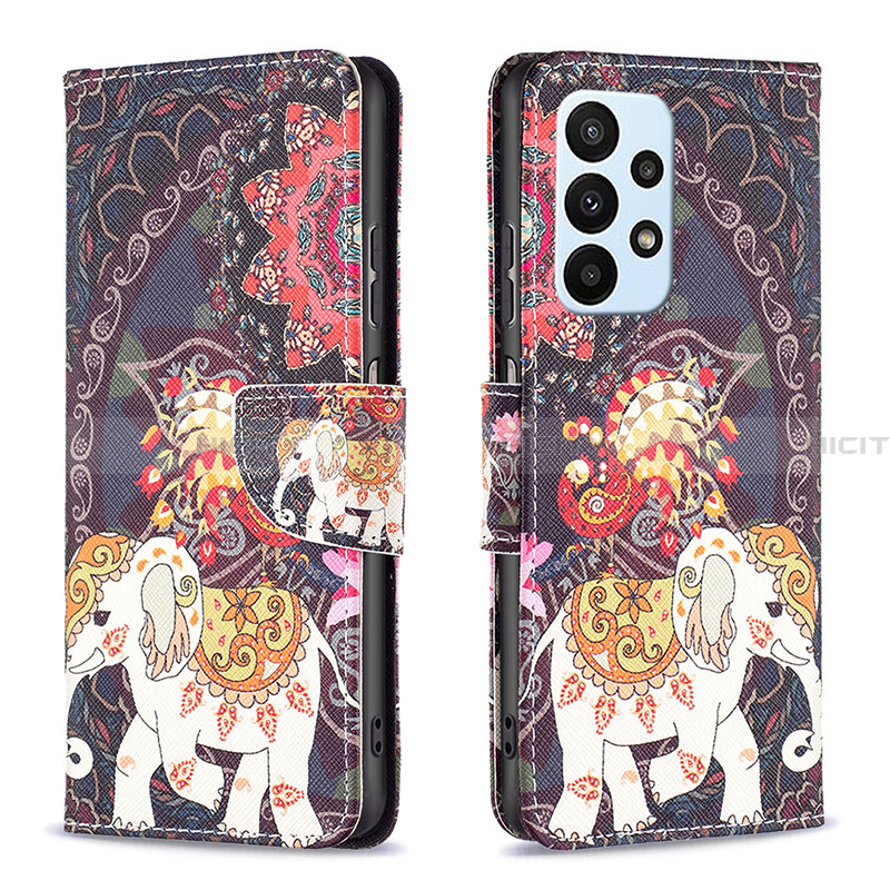 Custodia Portafoglio In Pelle Fantasia Modello Cover con Supporto B03F per Samsung Galaxy A23 4G