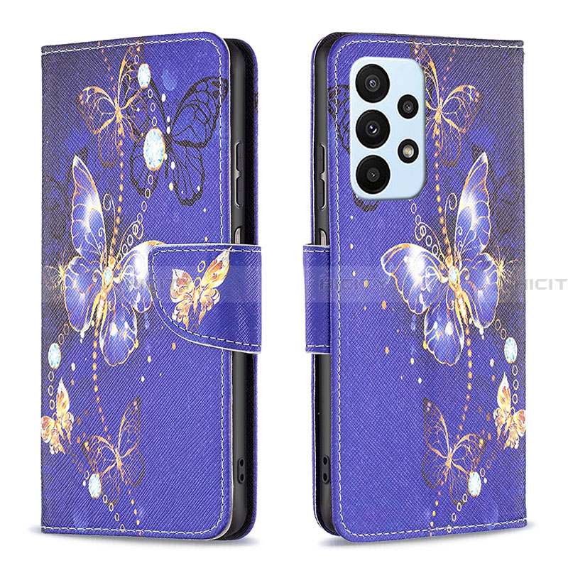 Custodia Portafoglio In Pelle Fantasia Modello Cover con Supporto B03F per Samsung Galaxy A23 4G