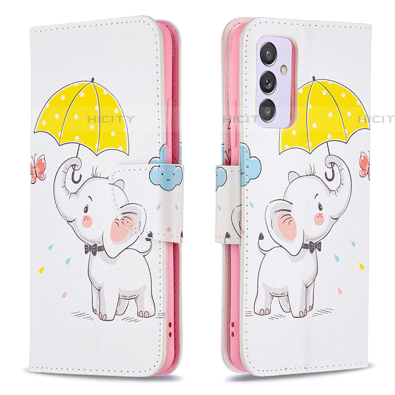 Custodia Portafoglio In Pelle Fantasia Modello Cover con Supporto B03F per Samsung Galaxy A24 4G