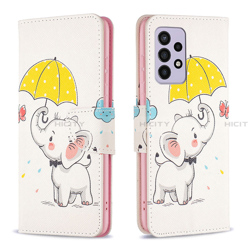 Custodia Portafoglio In Pelle Fantasia Modello Cover con Supporto B03F per Samsung Galaxy A33 5G