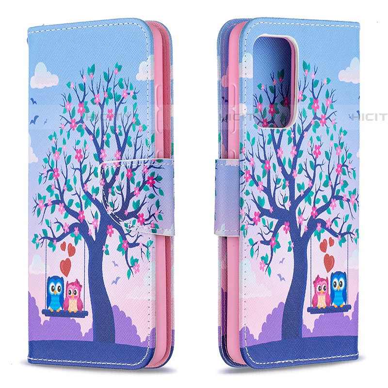 Custodia Portafoglio In Pelle Fantasia Modello Cover con Supporto B03F per Samsung Galaxy A52 5G