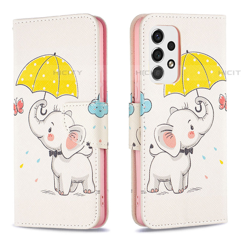 Custodia Portafoglio In Pelle Fantasia Modello Cover con Supporto B03F per Samsung Galaxy A53 5G