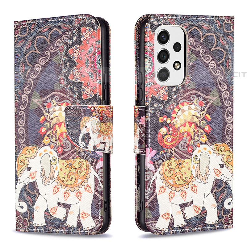 Custodia Portafoglio In Pelle Fantasia Modello Cover con Supporto B03F per Samsung Galaxy A53 5G