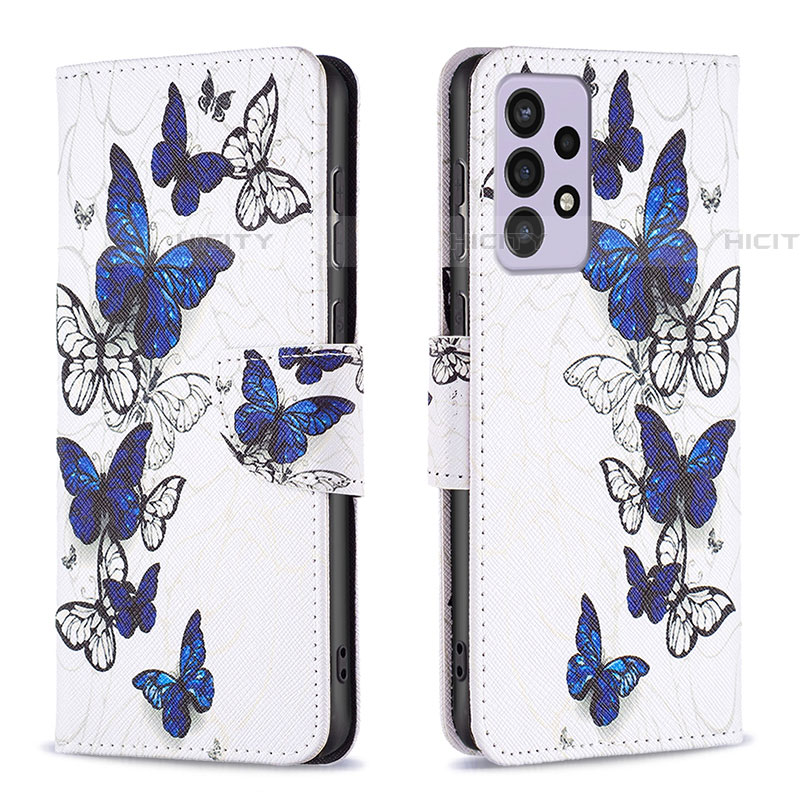 Custodia Portafoglio In Pelle Fantasia Modello Cover con Supporto B03F per Samsung Galaxy A73 5G