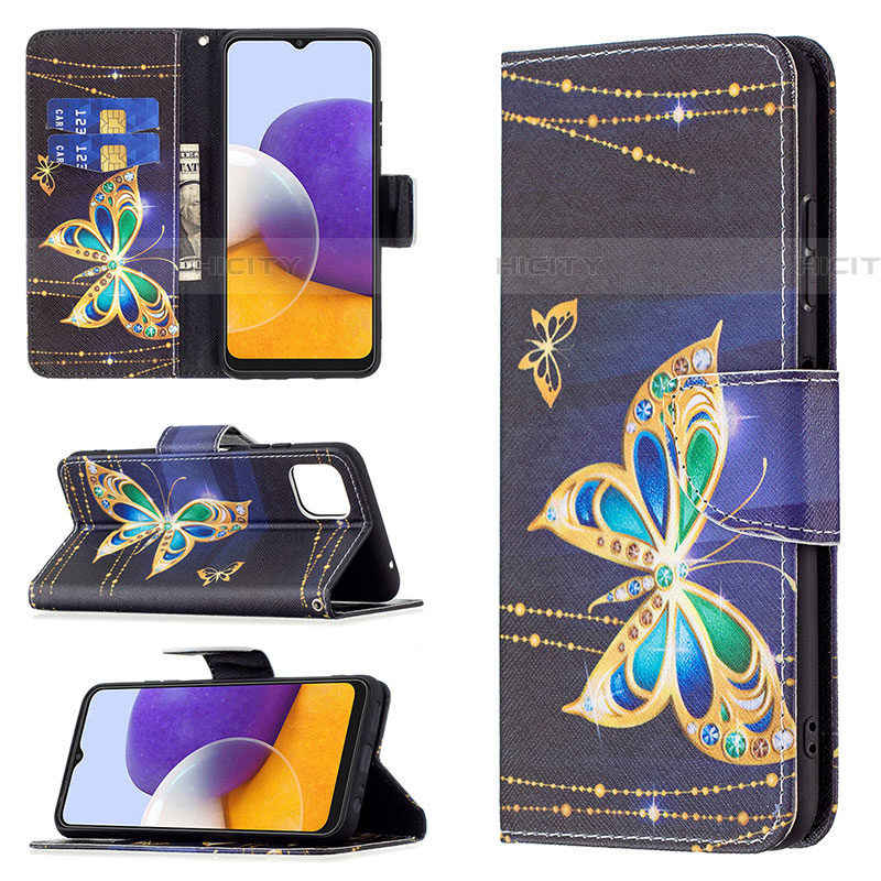 Custodia Portafoglio In Pelle Fantasia Modello Cover con Supporto B03F per Samsung Galaxy F42 5G