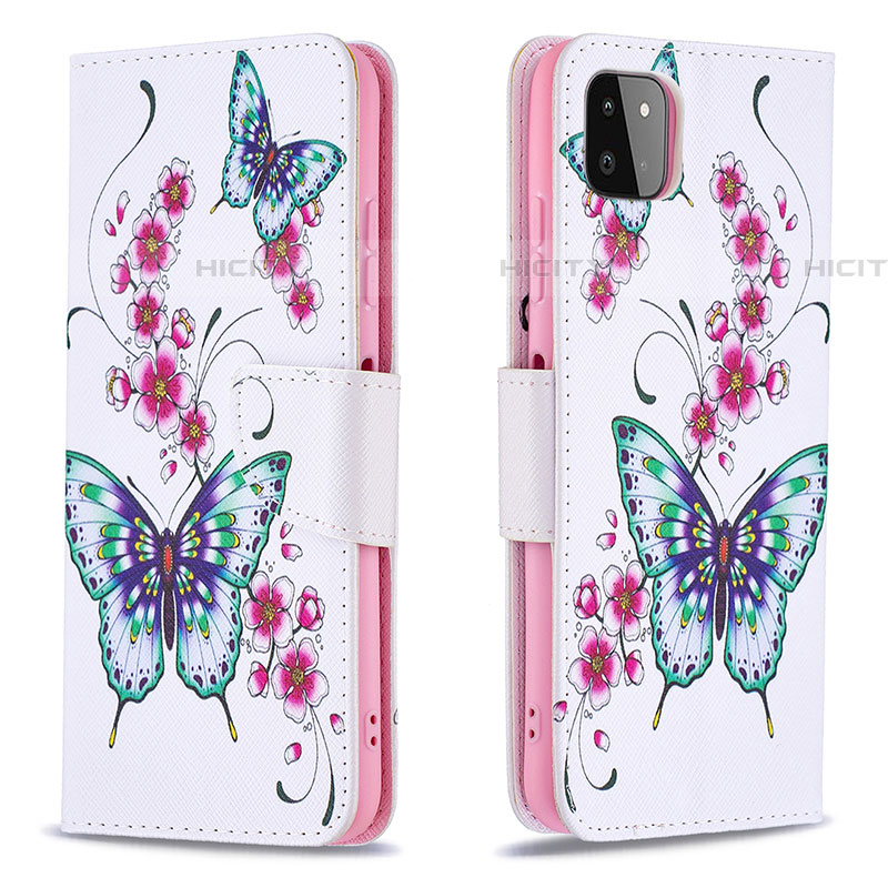 Custodia Portafoglio In Pelle Fantasia Modello Cover con Supporto B03F per Samsung Galaxy F42 5G