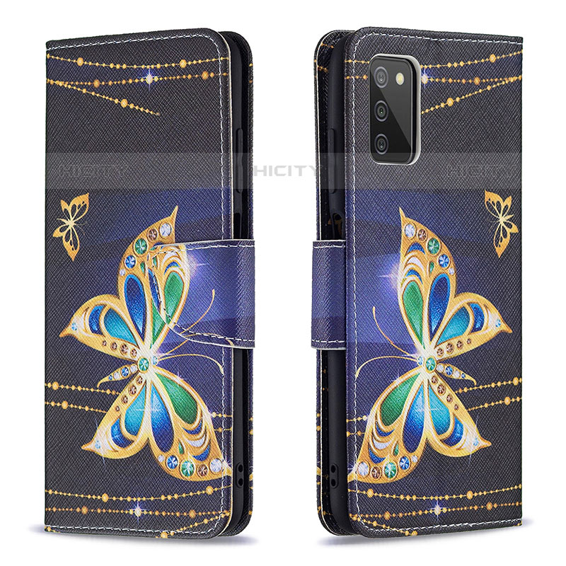 Custodia Portafoglio In Pelle Fantasia Modello Cover con Supporto B03F per Samsung Galaxy M02s