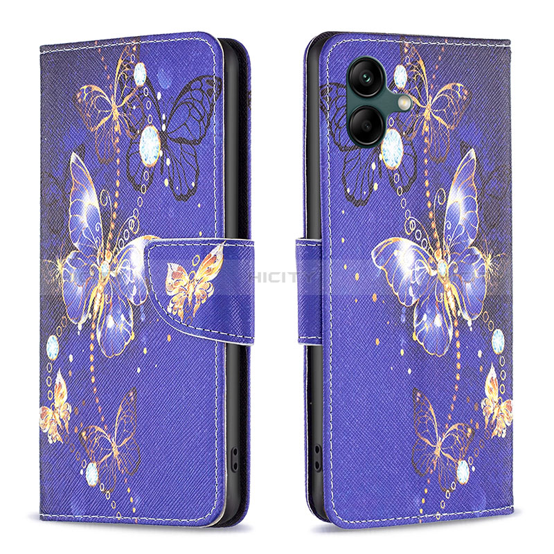 Custodia Portafoglio In Pelle Fantasia Modello Cover con Supporto B03F per Samsung Galaxy M04