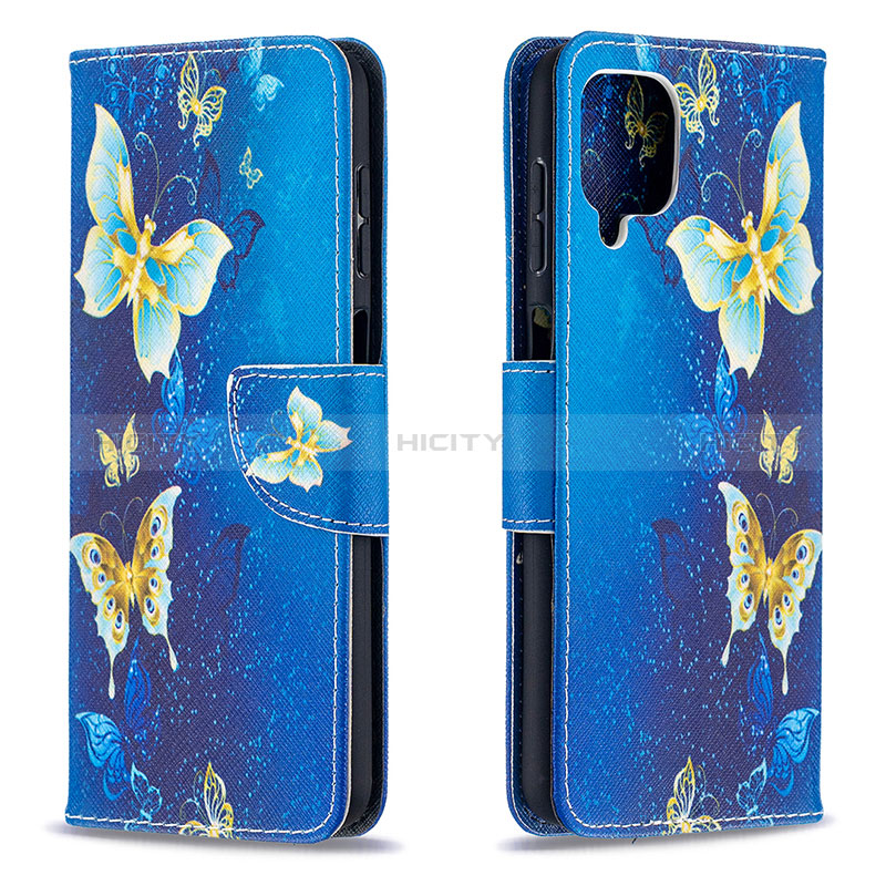 Custodia Portafoglio In Pelle Fantasia Modello Cover con Supporto B03F per Samsung Galaxy M12