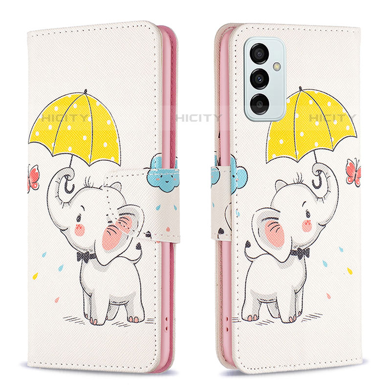 Custodia Portafoglio In Pelle Fantasia Modello Cover con Supporto B03F per Samsung Galaxy M23 5G