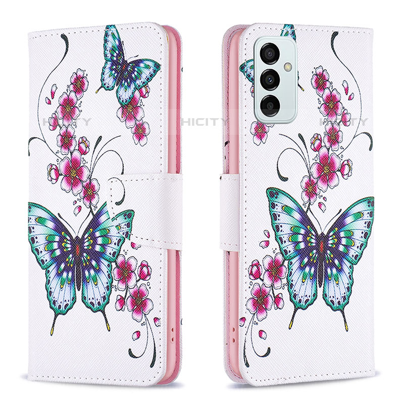 Custodia Portafoglio In Pelle Fantasia Modello Cover con Supporto B03F per Samsung Galaxy M23 5G Colorato