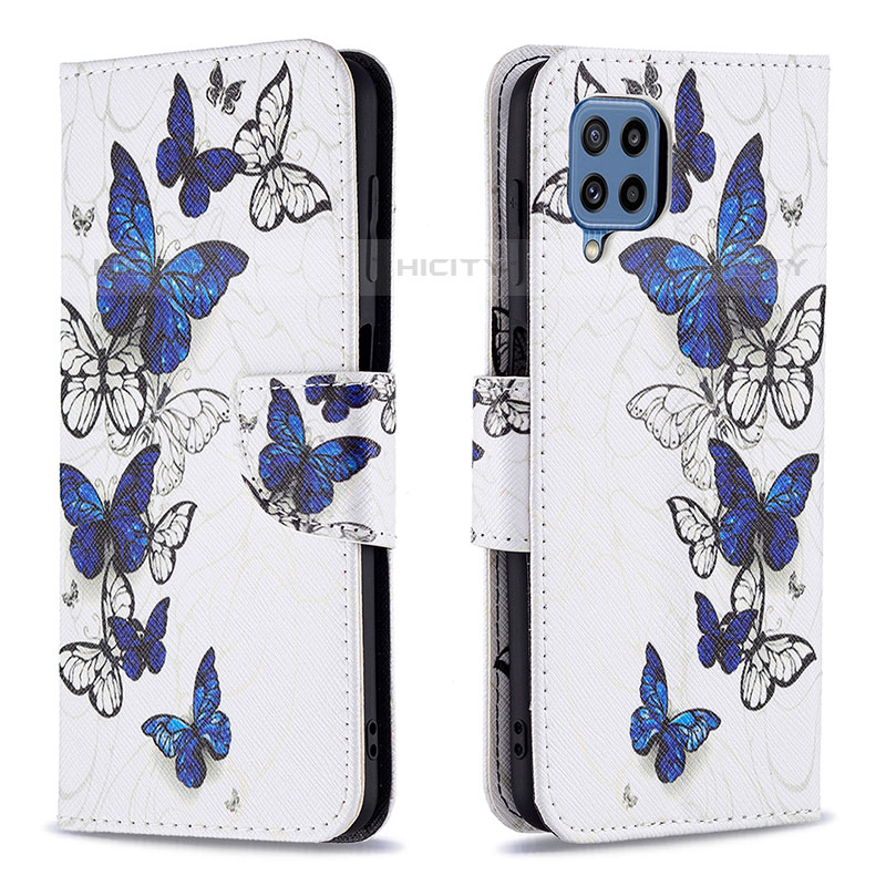 Custodia Portafoglio In Pelle Fantasia Modello Cover con Supporto B03F per Samsung Galaxy M32 4G