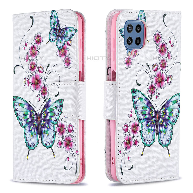 Custodia Portafoglio In Pelle Fantasia Modello Cover con Supporto B03F per Samsung Galaxy M32 4G Colorato