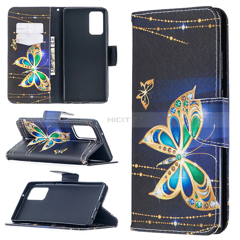 Custodia Portafoglio In Pelle Fantasia Modello Cover con Supporto B03F per Samsung Galaxy Note 20 5G