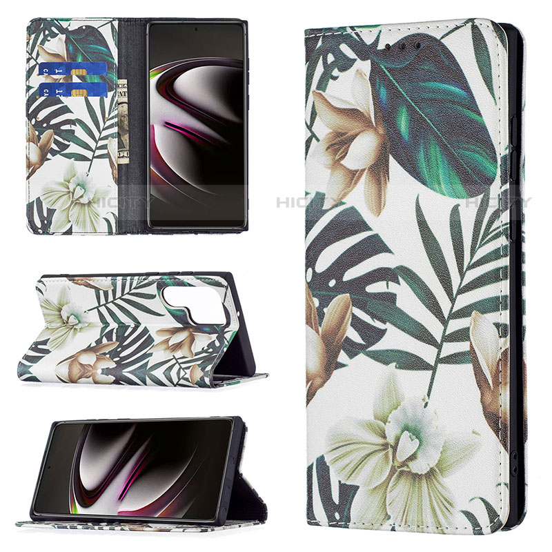 Custodia Portafoglio In Pelle Fantasia Modello Cover con Supporto B03F per Samsung Galaxy S21 Ultra 5G