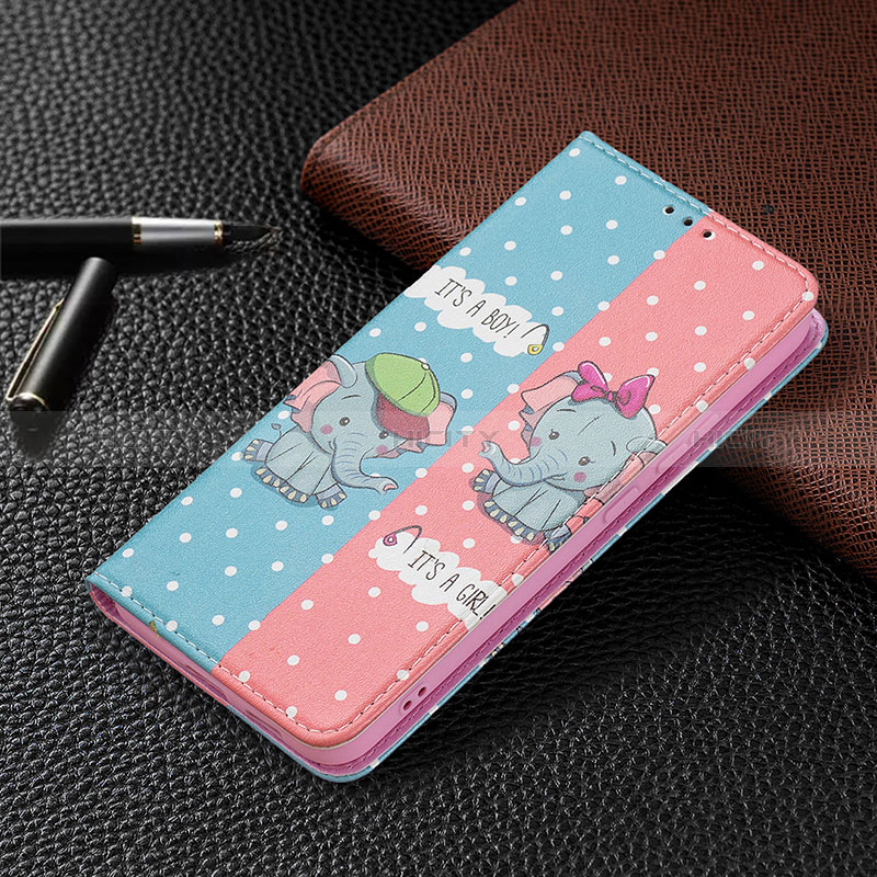 Custodia Portafoglio In Pelle Fantasia Modello Cover con Supporto B03F per Samsung Galaxy S24 5G