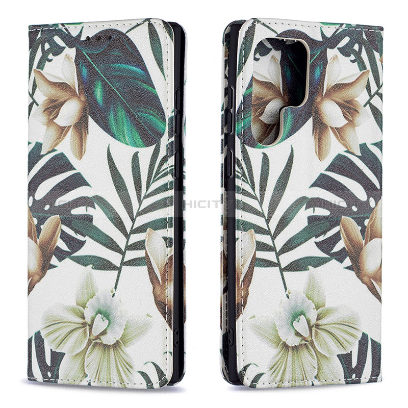 Custodia Portafoglio In Pelle Fantasia Modello Cover con Supporto B03F per Samsung Galaxy S24 Ultra 5G