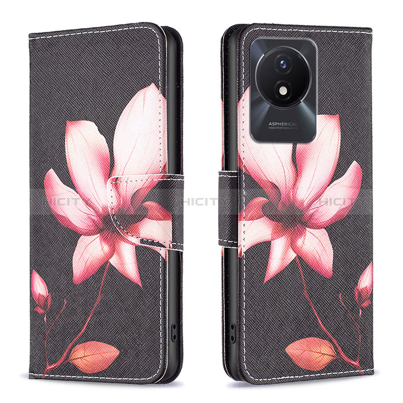 Custodia Portafoglio In Pelle Fantasia Modello Cover con Supporto B03F per Vivo Y02A