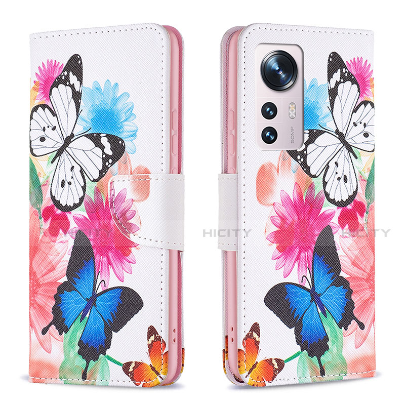 Custodia Portafoglio In Pelle Fantasia Modello Cover con Supporto B03F per Xiaomi Mi 12 5G Colorato