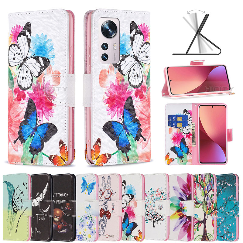 Custodia Portafoglio In Pelle Fantasia Modello Cover con Supporto B03F per Xiaomi Mi 12S Pro 5G