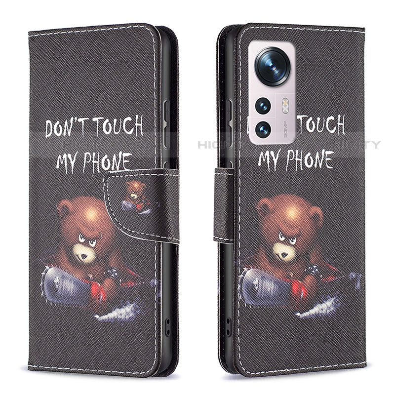 Custodia Portafoglio In Pelle Fantasia Modello Cover con Supporto B03F per Xiaomi Mi 12S Pro 5G