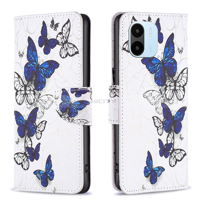 Custodia Portafoglio In Pelle Fantasia Modello Cover con Supporto B03F per Xiaomi Poco C51