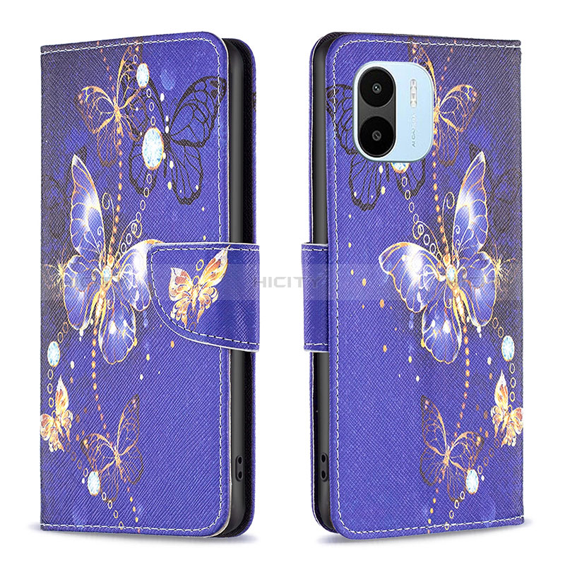 Custodia Portafoglio In Pelle Fantasia Modello Cover con Supporto B03F per Xiaomi Poco C51