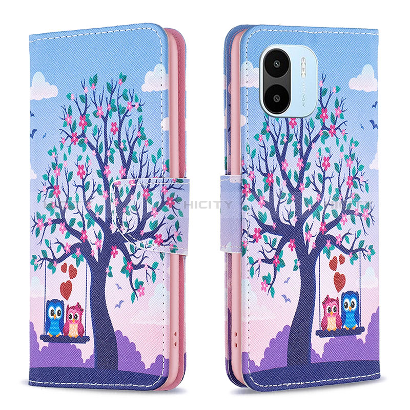 Custodia Portafoglio In Pelle Fantasia Modello Cover con Supporto B03F per Xiaomi Poco C51