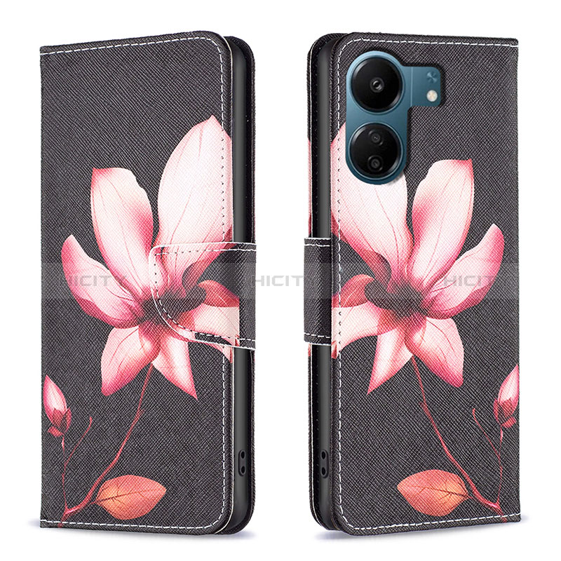 Custodia Portafoglio In Pelle Fantasia Modello Cover con Supporto B03F per Xiaomi Poco C65