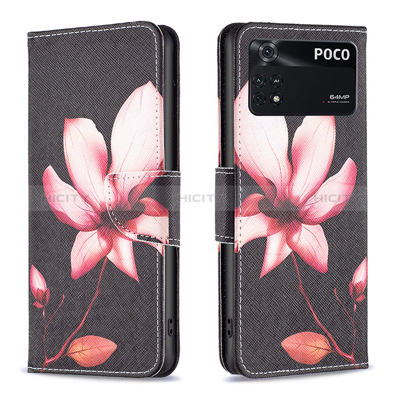 Custodia Portafoglio In Pelle Fantasia Modello Cover con Supporto B03F per Xiaomi Poco M4 Pro 4G