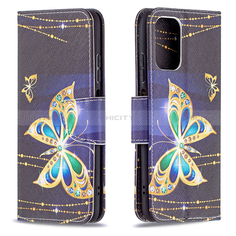 Custodia Portafoglio In Pelle Fantasia Modello Cover con Supporto B03F per Xiaomi Poco M5S