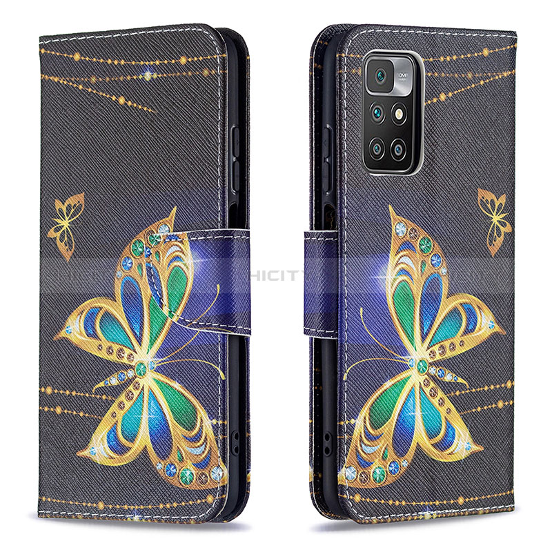 Custodia Portafoglio In Pelle Fantasia Modello Cover con Supporto B03F per Xiaomi Redmi 10 (2022)