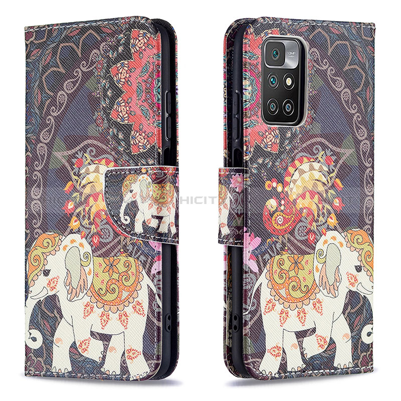 Custodia Portafoglio In Pelle Fantasia Modello Cover con Supporto B03F per Xiaomi Redmi 10 (2022)