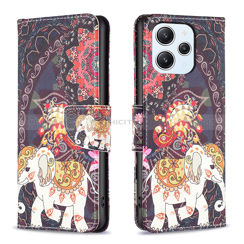 Custodia Portafoglio In Pelle Fantasia Modello Cover con Supporto B03F per Xiaomi Redmi 12 4G