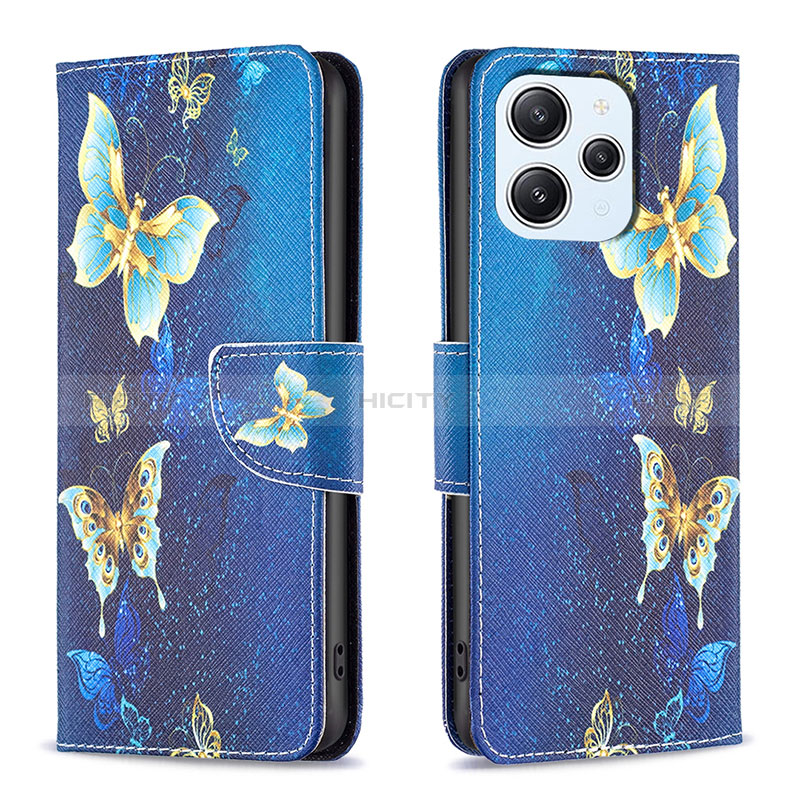 Custodia Portafoglio In Pelle Fantasia Modello Cover con Supporto B03F per Xiaomi Redmi 12 4G