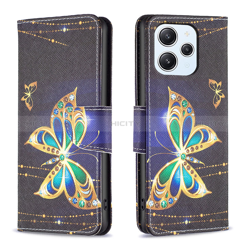 Custodia Portafoglio In Pelle Fantasia Modello Cover con Supporto B03F per Xiaomi Redmi 12 4G