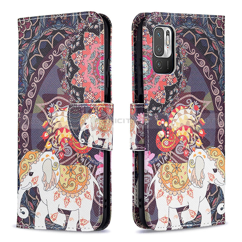 Custodia Portafoglio In Pelle Fantasia Modello Cover con Supporto B03F per Xiaomi Redmi Note 10 5G