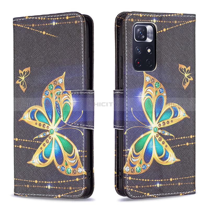 Custodia Portafoglio In Pelle Fantasia Modello Cover con Supporto B03F per Xiaomi Redmi Note 11 5G