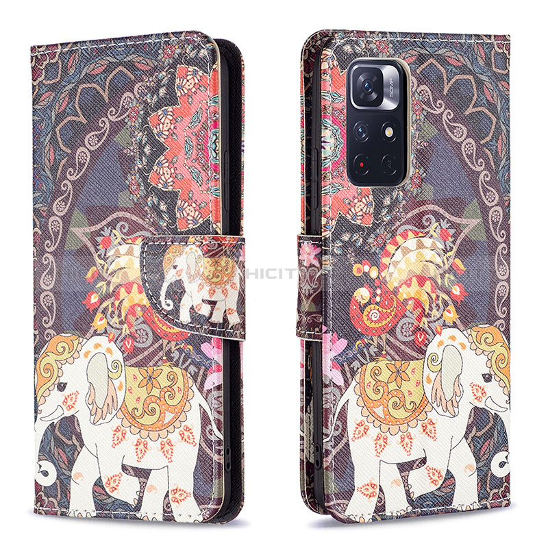 Custodia Portafoglio In Pelle Fantasia Modello Cover con Supporto B03F per Xiaomi Redmi Note 11 5G