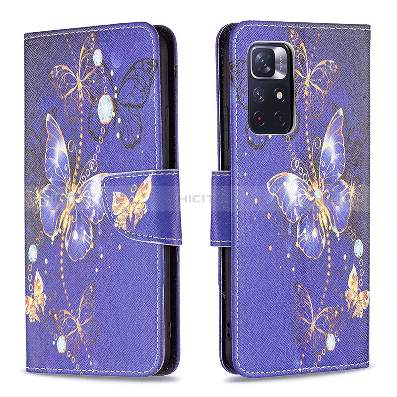Custodia Portafoglio In Pelle Fantasia Modello Cover con Supporto B03F per Xiaomi Redmi Note 11S 5G
