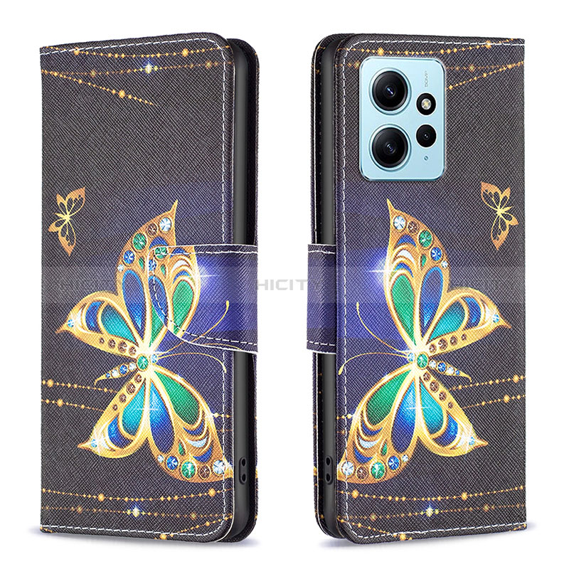 Custodia Portafoglio In Pelle Fantasia Modello Cover con Supporto B03F per Xiaomi Redmi Note 12 4G