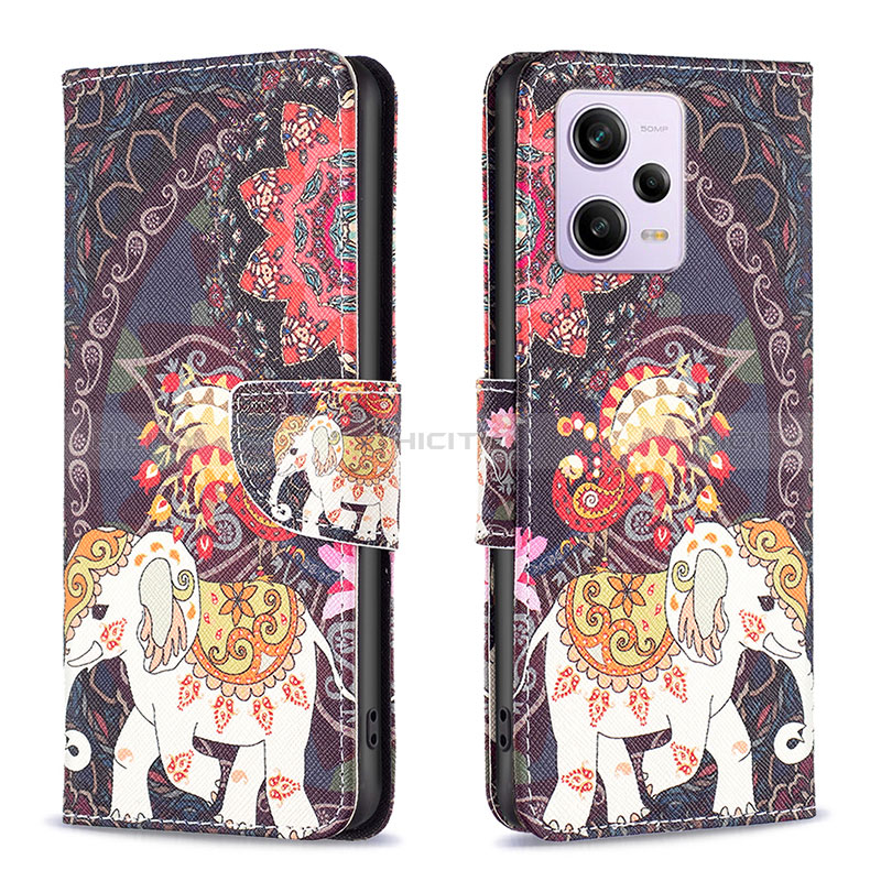 Custodia Portafoglio In Pelle Fantasia Modello Cover con Supporto B03F per Xiaomi Redmi Note 12 Pro 5G