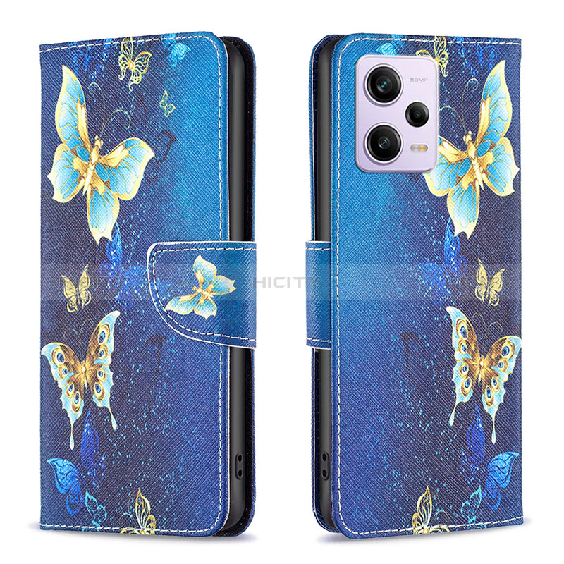 Custodia Portafoglio In Pelle Fantasia Modello Cover con Supporto B03F per Xiaomi Redmi Note 12 Pro 5G