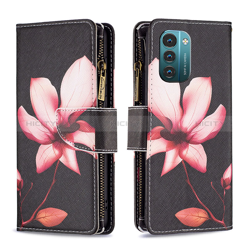 Custodia Portafoglio In Pelle Fantasia Modello Cover con Supporto B04F per Nokia G11