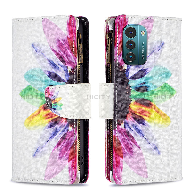 Custodia Portafoglio In Pelle Fantasia Modello Cover con Supporto B04F per Nokia G11