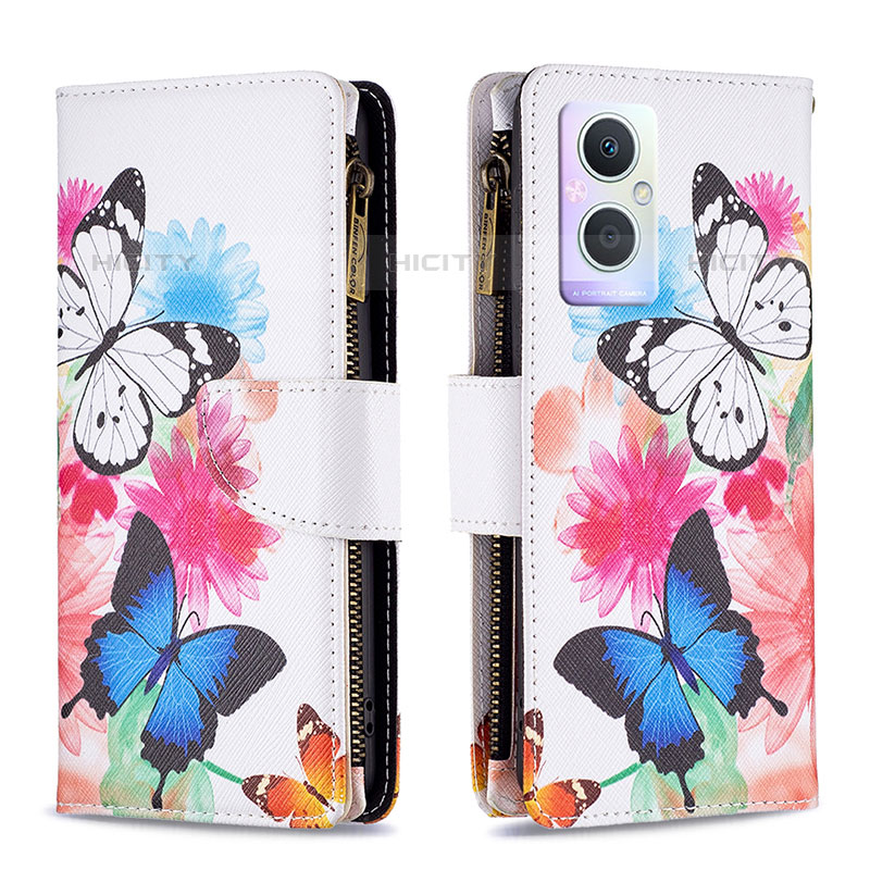 Custodia Portafoglio In Pelle Fantasia Modello Cover con Supporto B04F per OnePlus Nord N20 5G Colorato