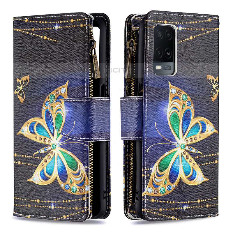 Custodia Portafoglio In Pelle Fantasia Modello Cover con Supporto B04F per Oppo A54 4G